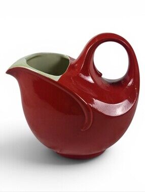 Vintage Hall China Red Art Deco Pitcher